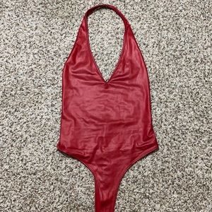 Red body suit